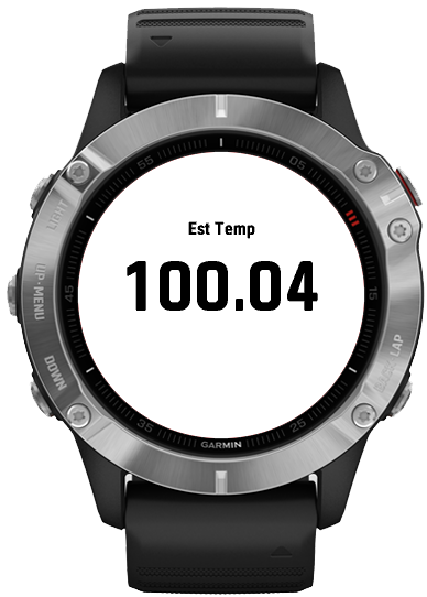 Estimated Body Temperature Data Field Garmin Connect IQ