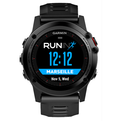 Run In Marseille - Watch Face | Garmin Connect IQ