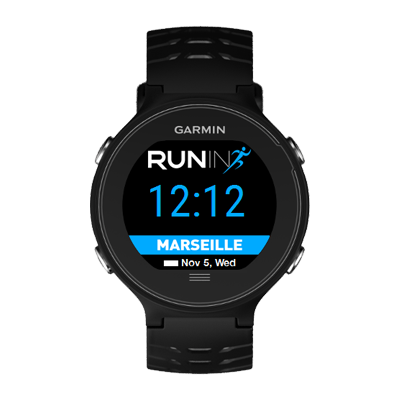 Run In Marseille - Watch Face | Garmin Connect IQ