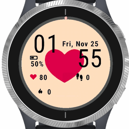 Garmin watch face with heart online rate