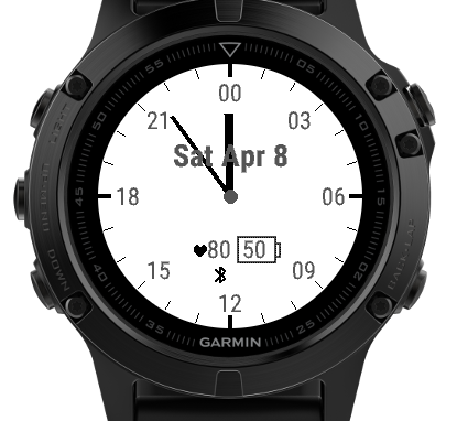 Garmin 24 store hour clock