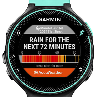 garmin forerunner 35 weather app