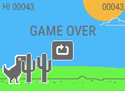 T-Rex Chrome Offline Game - Night Version