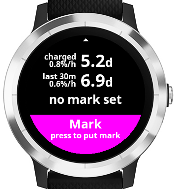 Better battery widget Garmin Connect IQ