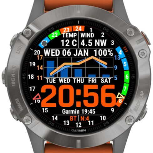 Garmin fenix 6 online pro temperature