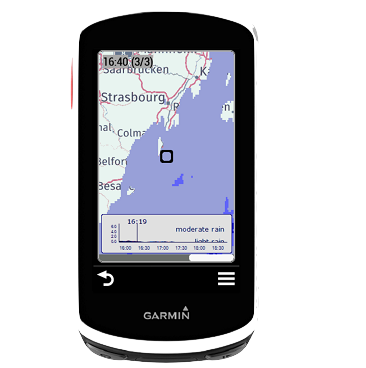 Rain radar Garmin Connect IQ