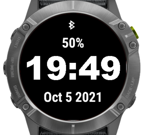 Very simple watch face Garmin Connect IQ