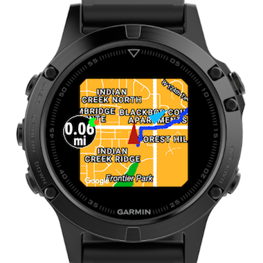 Google maps hot sale vivoactive 3