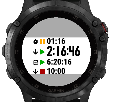 smartwatch with countdown timer