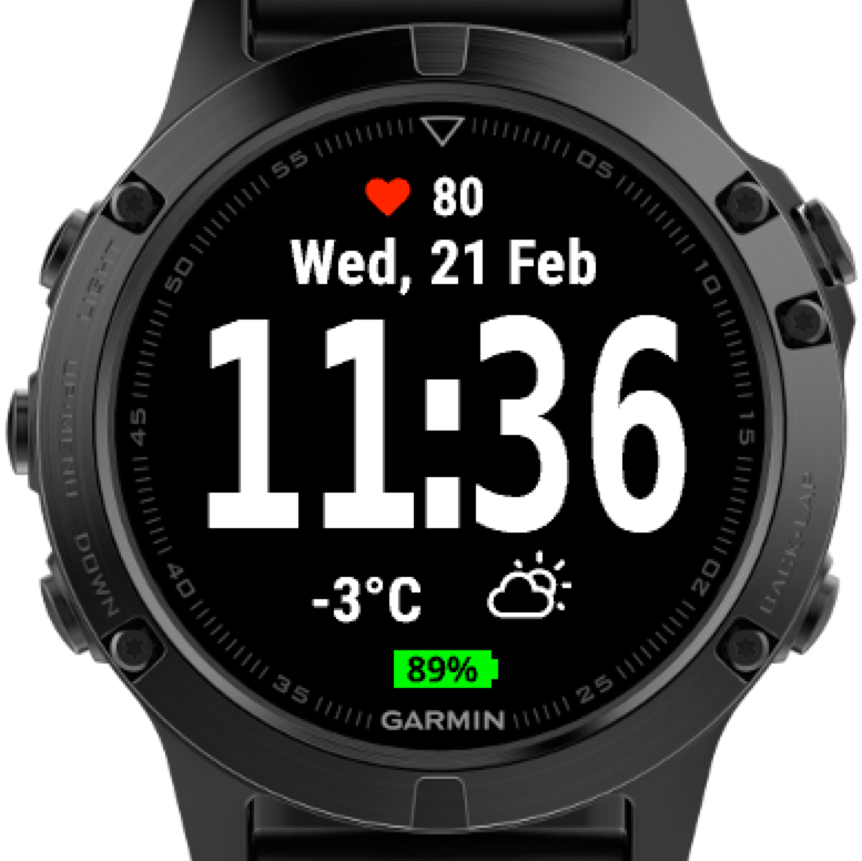 WeatherFace Garmin Connect IQ