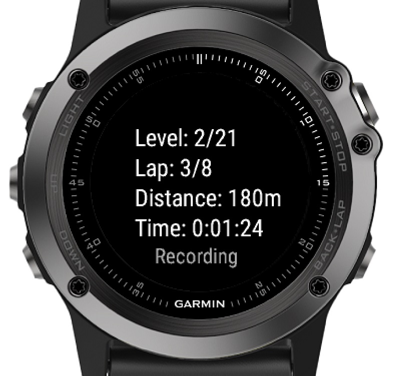 Beep Test Garmin Connect IQ