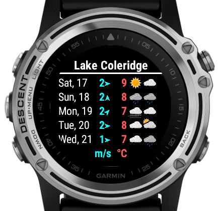 Garmin connect outlet weather