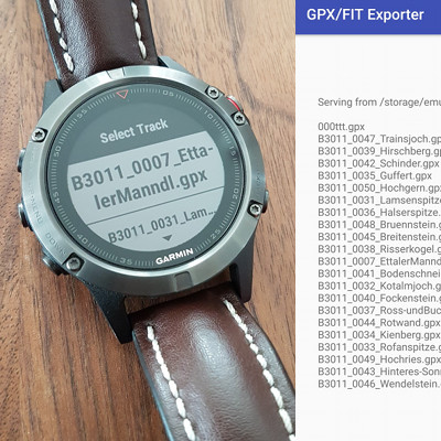 - Import from Android Device Garmin Connect IQ
