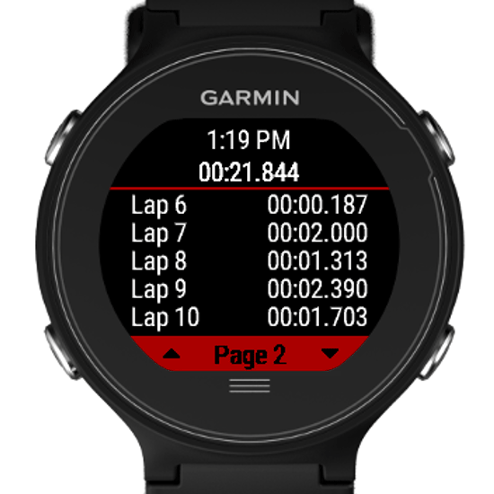 Stopwatch Timer Garmin Connect IQ