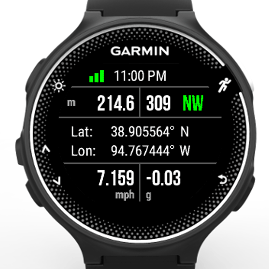 fenix 5 gps coordinates