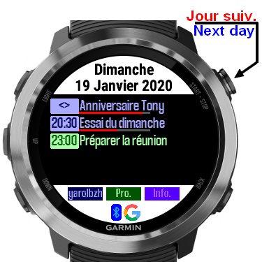Widget Google Calendar | Garmin Connect IQ