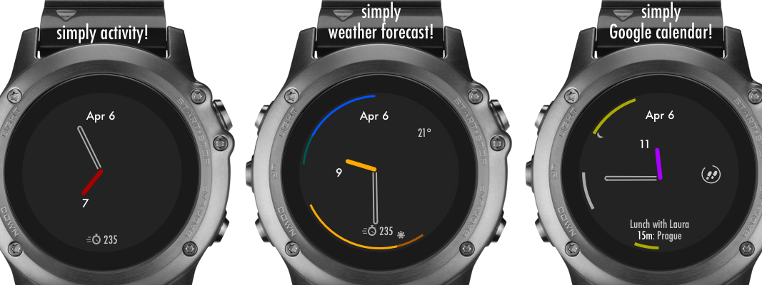 Weather Face Watchface on Garmin Fenix 7X Solar