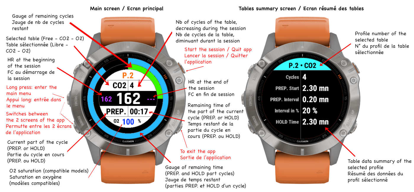 JMG APP Apnea Training Garmin Connect IQ