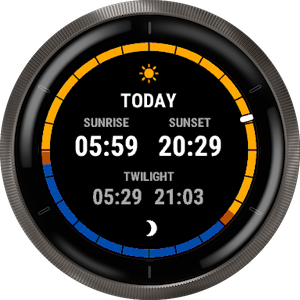 Garmin fenix 5 sunrise sunset times on sale