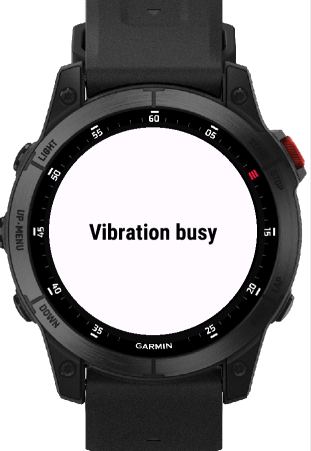 Vibration test Garmin Connect IQ