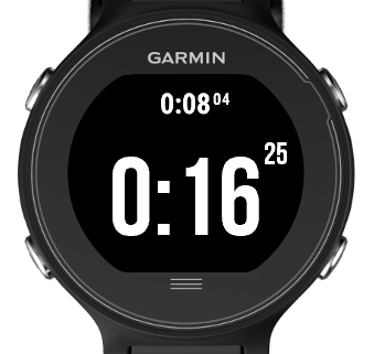 Stopwatch on garmin online forerunner 235