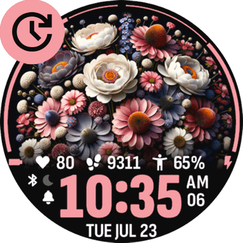 Daily Flowers Garmin watchface