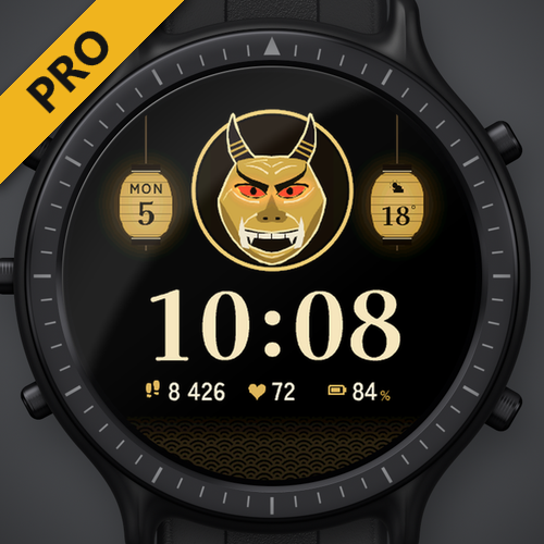 Astra Oni Pro – 动态日本鬼面具表盘