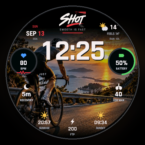 SHOT Bike - Data Watch Face