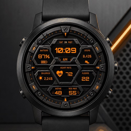 Orange Command Digital — official Connect IQ artwork