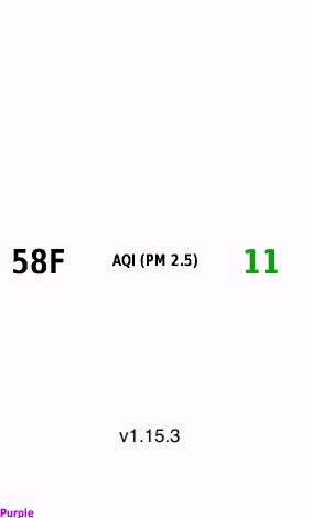 Air Quality data field