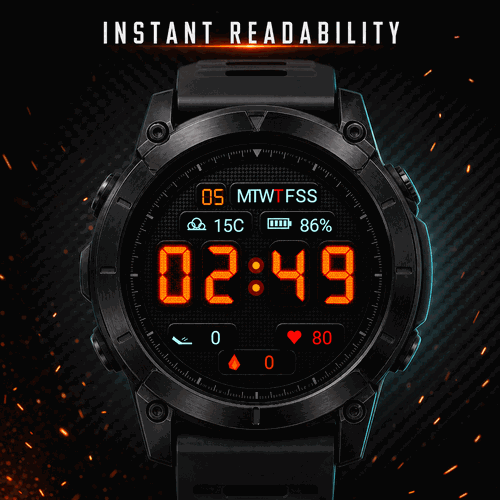 EmberGrid: Tactical LED Digital — official Connect IQ artwork