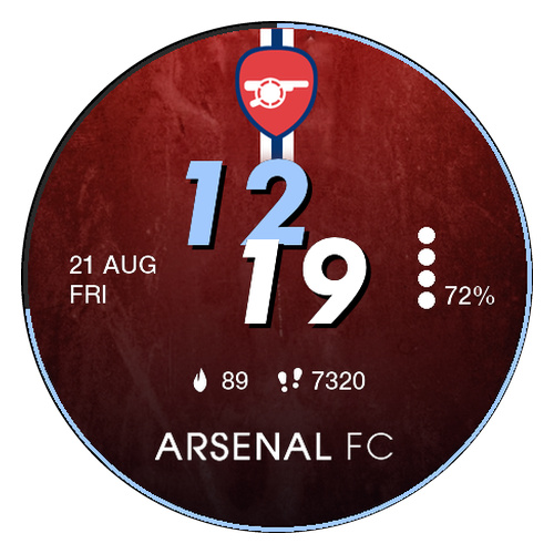 Arsenal Football Soccer Digital Watch Face