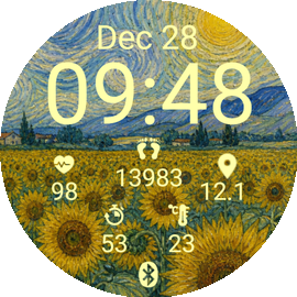 Sunflower field in the style of Van Gogh