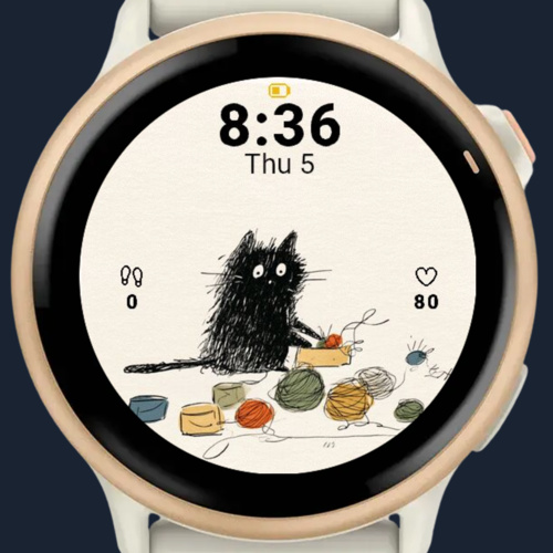 猫插画表盘