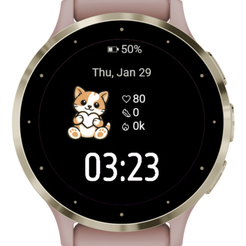 Cute Kitty Love – Animated Heart