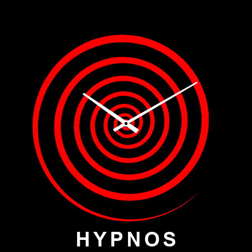 Hypnotic spiral analog watch face