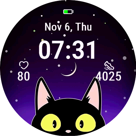 Purple Night Cat