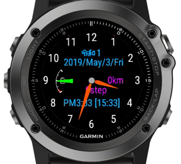 garmin 時計 表示