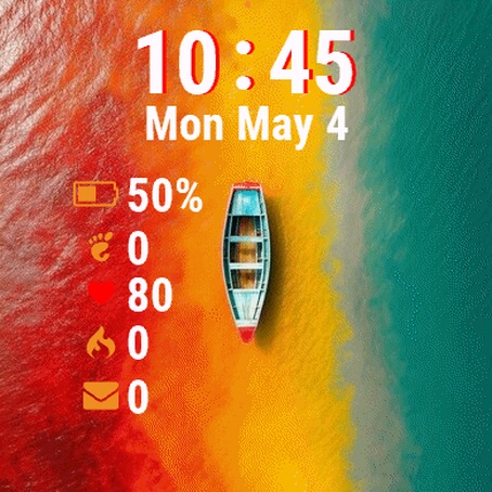 Boat Floating Water Colorful