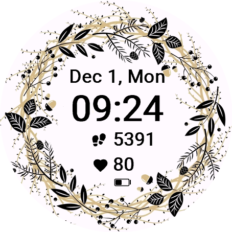 Golden Botanical Wreath