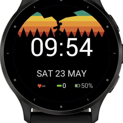 Boulder Top-Out - Animated Climbing Watch Face