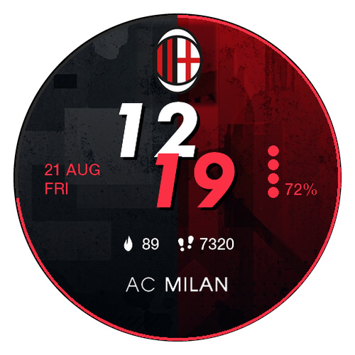 AC Milan Calcio Milano Football Soccer Watch Face