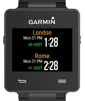 Garmin connect time zone sales