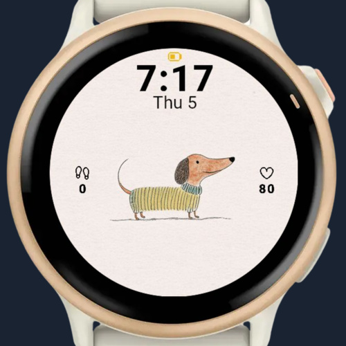 腊肠犬插画表盘
