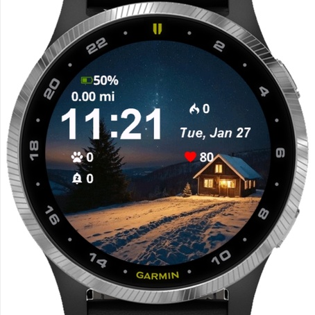 Cabin Snow Under Starry Sky