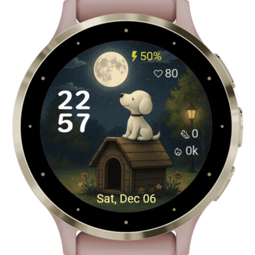 Moonlit Pup – Dreamy Night