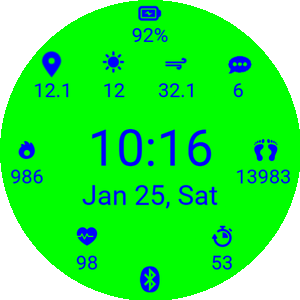 Lime and Blue