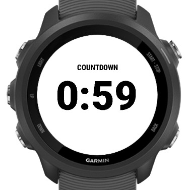 Garmin forerunner 235 countdown timer on sale