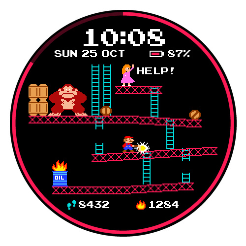 Donkey Kong Classic Nintendo Jumpman Arcade Watch