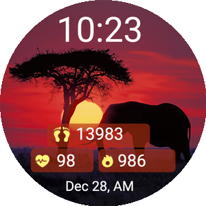 Sunset Elephant Calories